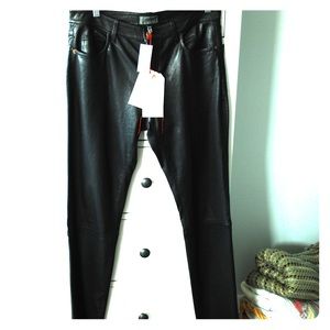 NWT Current Elliot genuine leather pants size 29